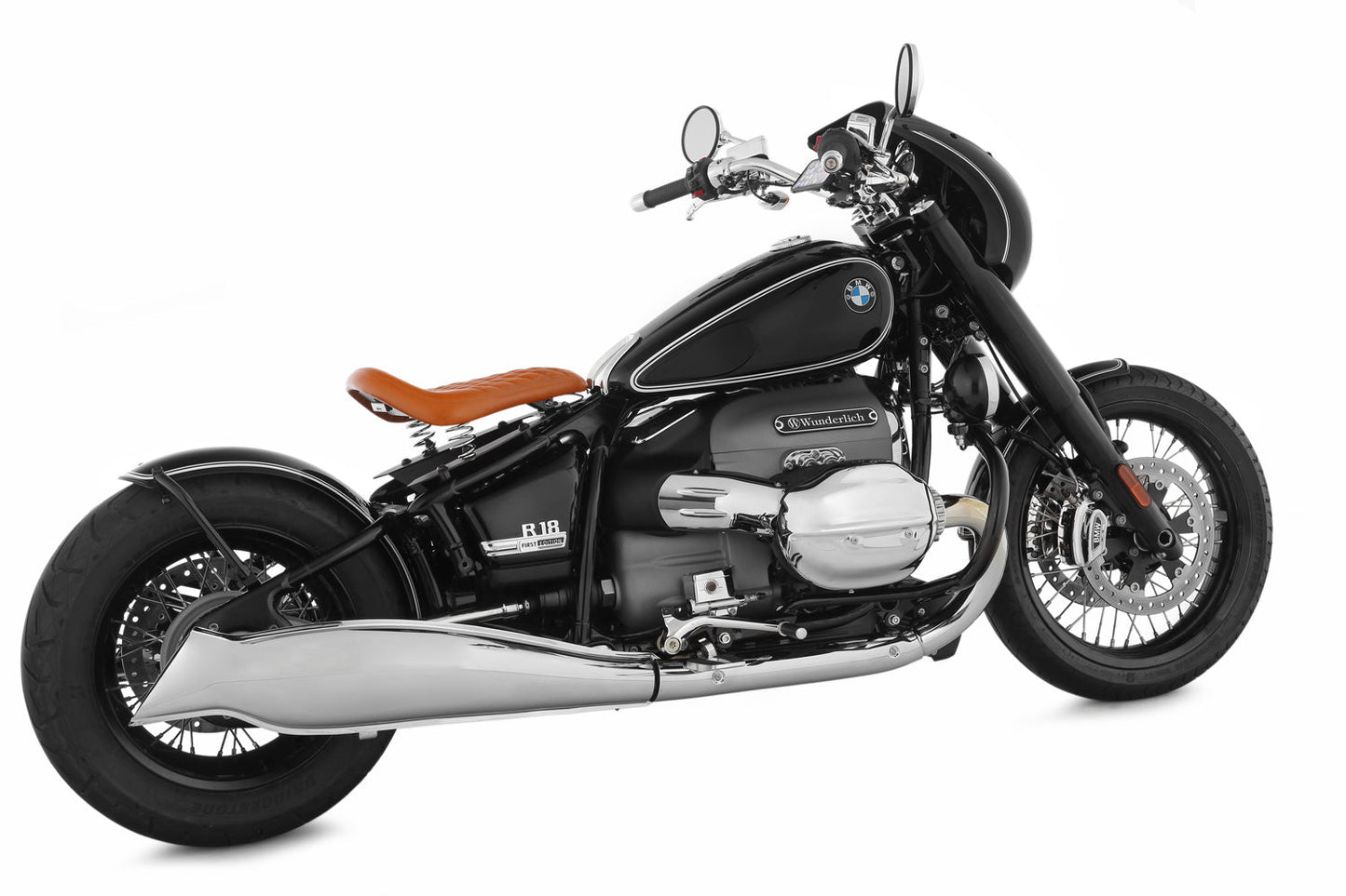 Swing saddle RockBob for Rear fender RockBob - brown - Genuine leather