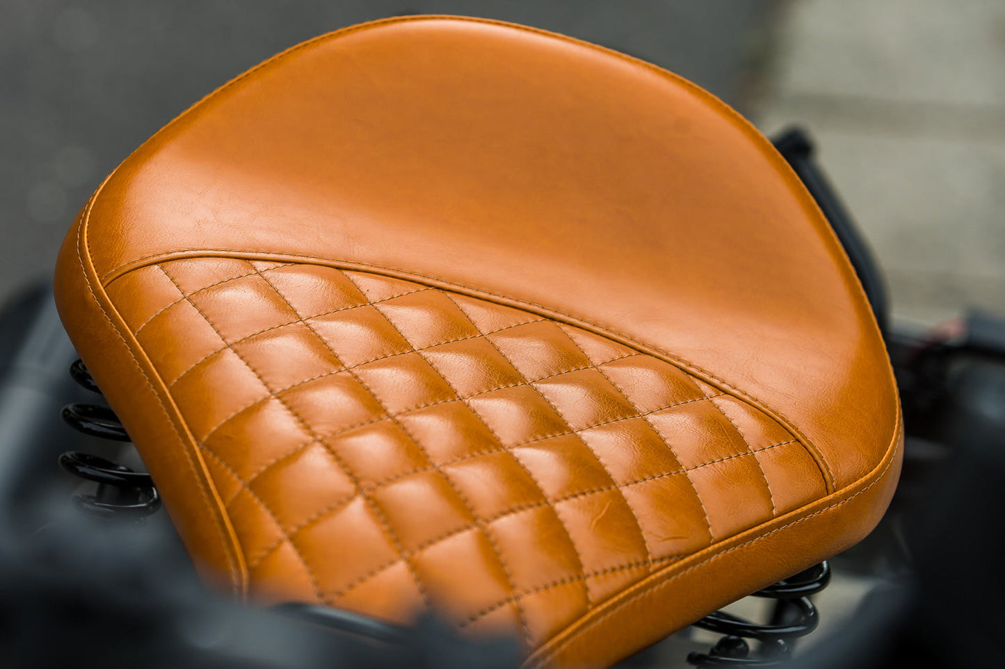Swing saddle RockBob for Rear fender RockBob - brown - Genuine leather