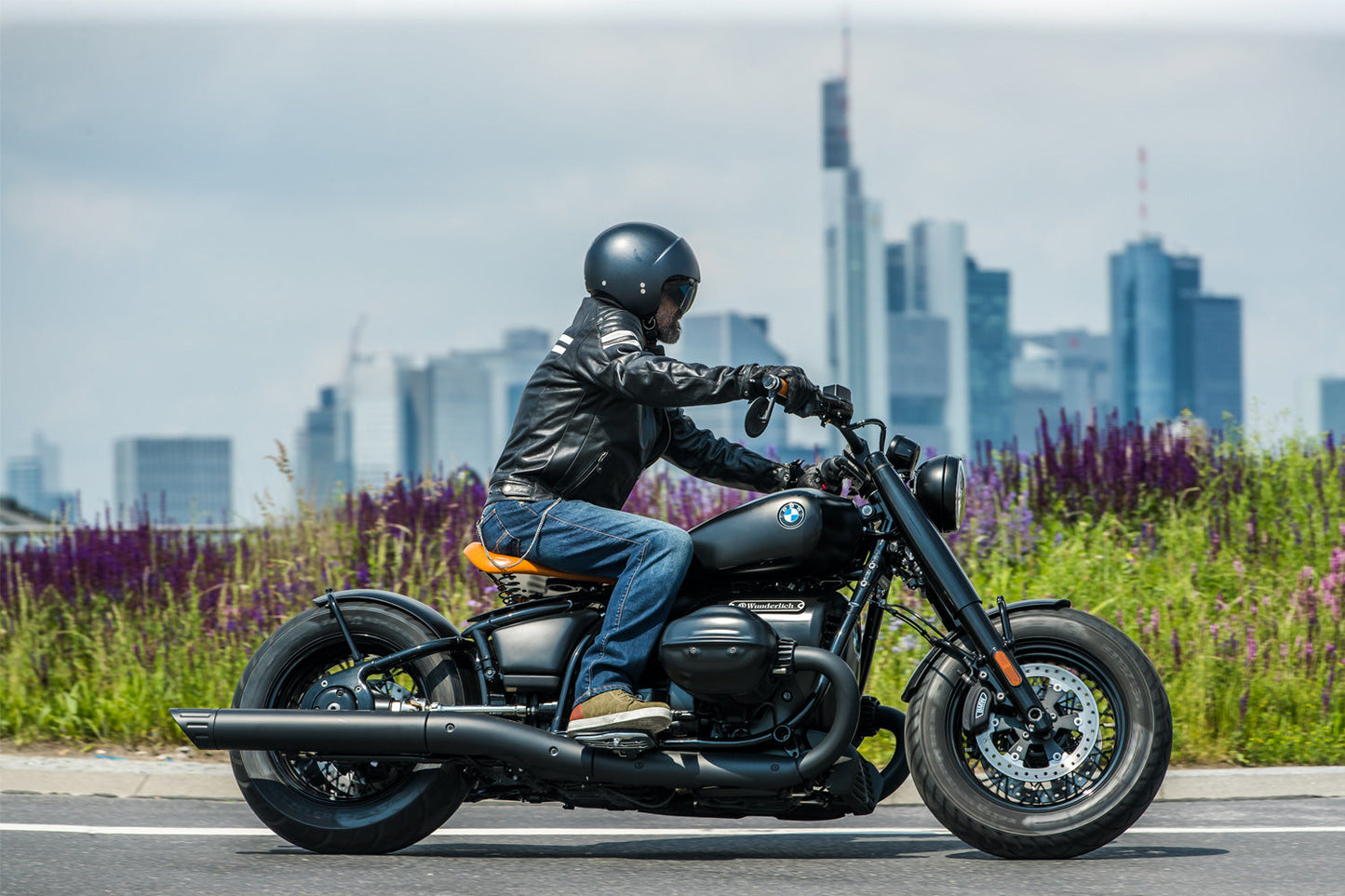 Swing saddle RockBob for Rear fender RockBob - brown - Genuine leather