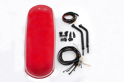 Rear fender »RockBob« - Mars Red Metallic white lined
