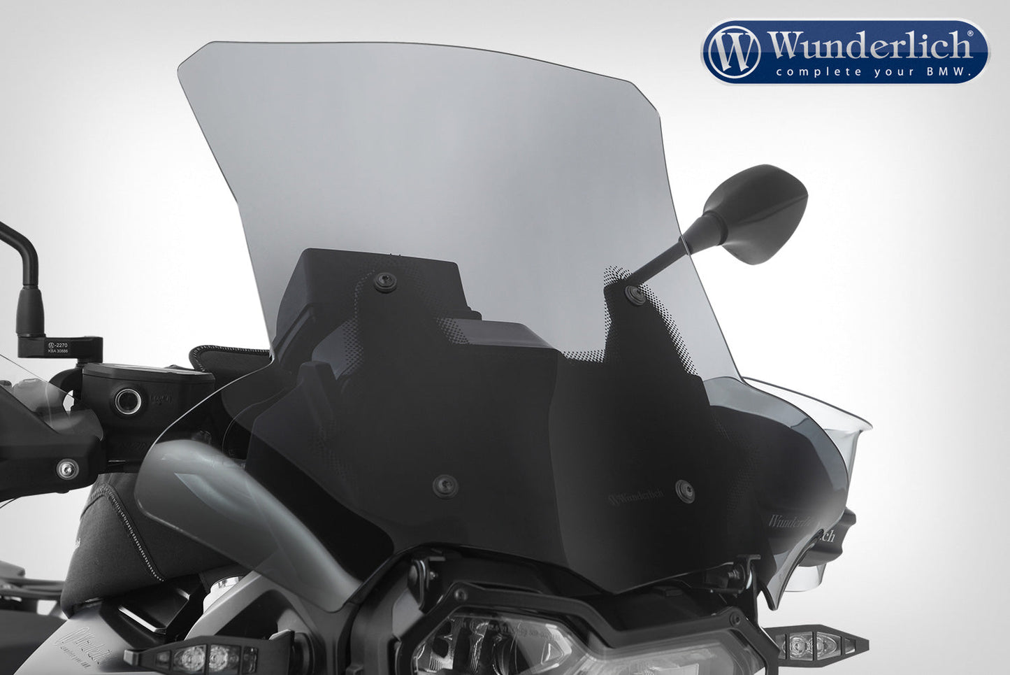 Wunderlich windshield MARATHON - Carrier long (160mm) - smoked grey