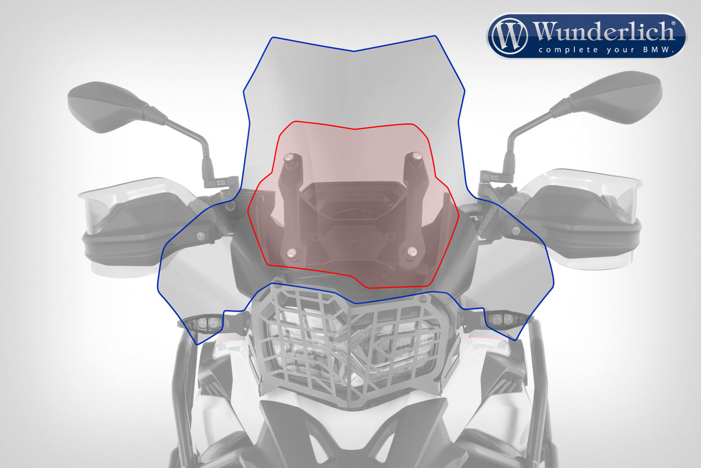 Wunderlich Windscreen EXTREME - Carrier long (160mm) - clear