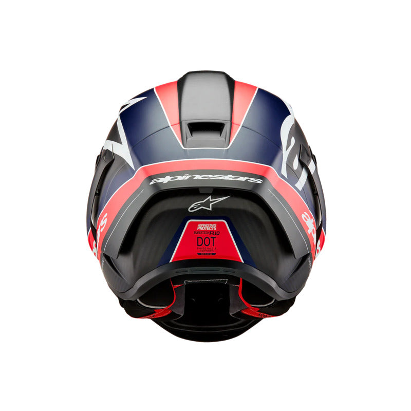 Alpinestars Supertech R10 Helmet (Carbon Red & Blue)