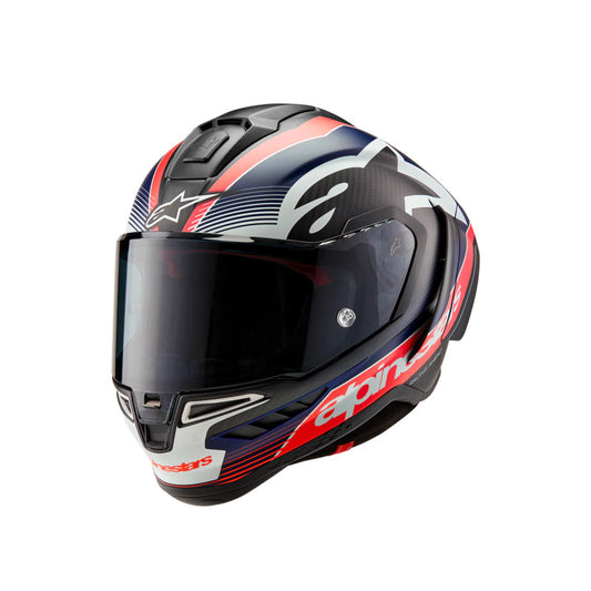 Alpinestars Supertech R10 Helmet (Carbon Red & Blue)