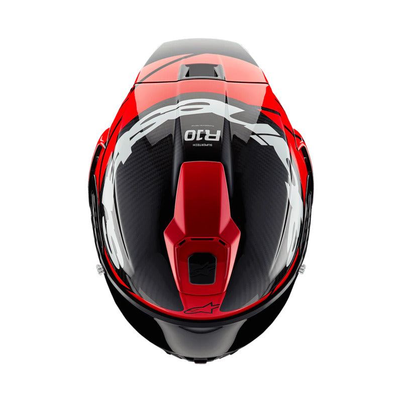 Alpinestars Supertech R10 Helmet (Carbon Red & White)