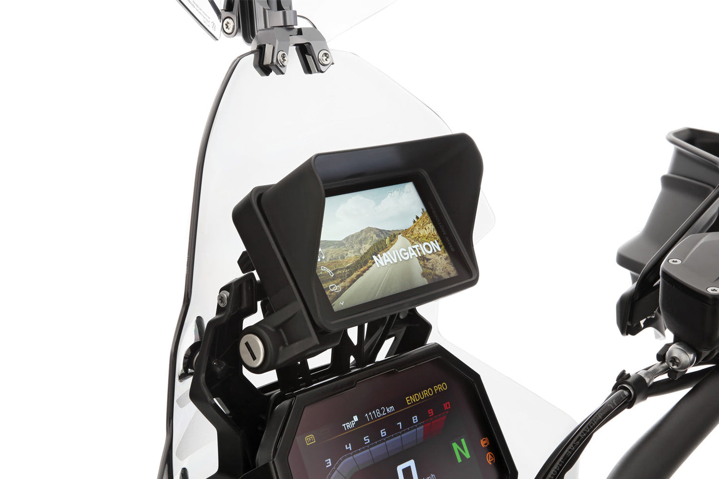 Glare Shield for BMW Navigator ConnectedRide - black