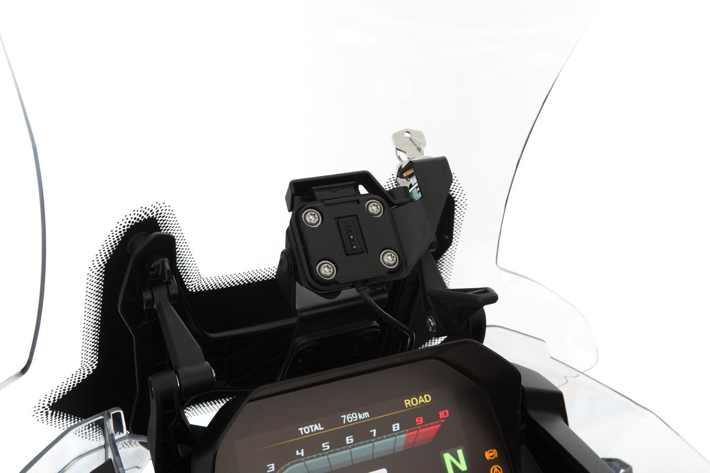 Wunderlich navigation security kit for Garmin Zumo XT - black