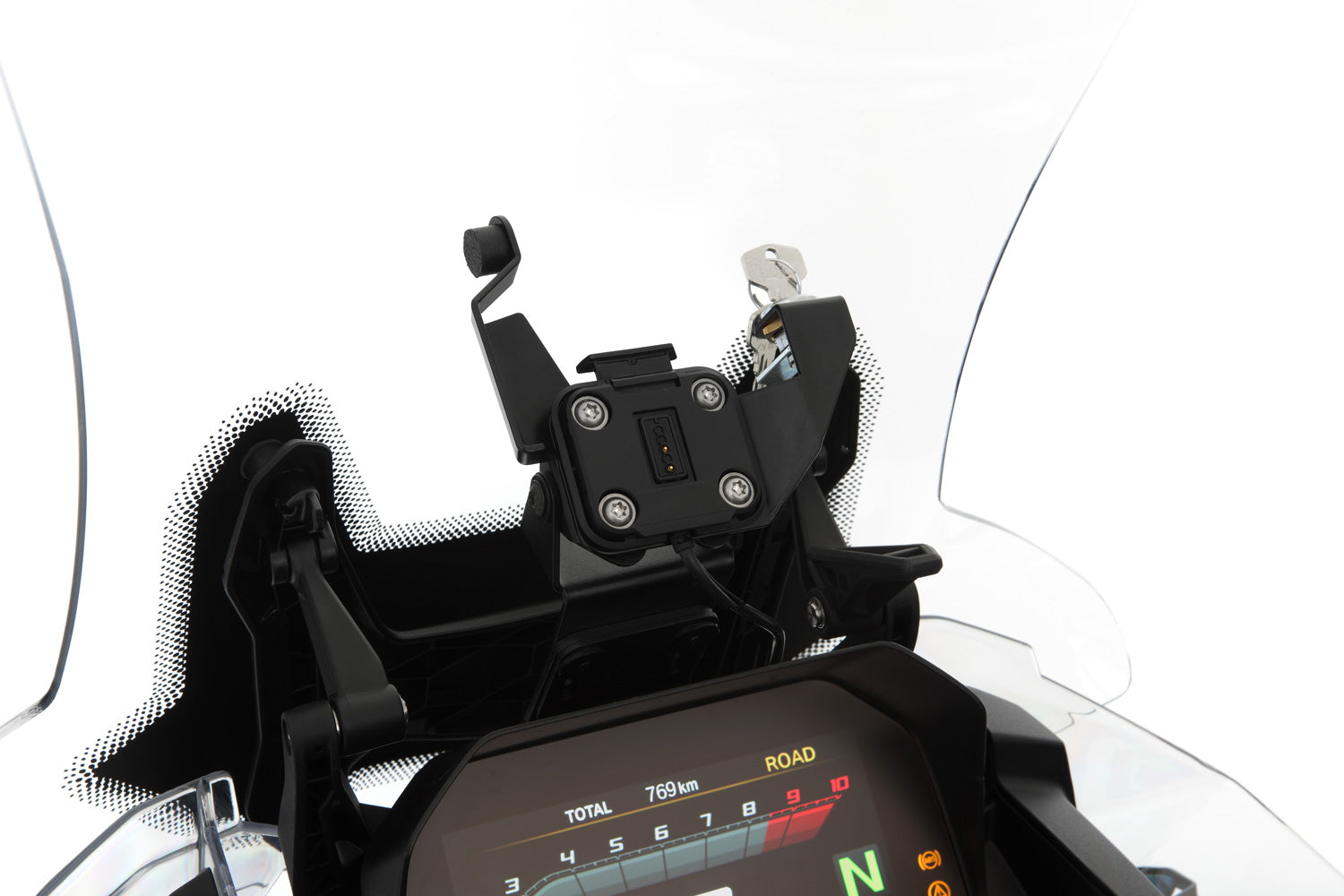 Wunderlich navigation security kit for Garmin Zumo XT - black
