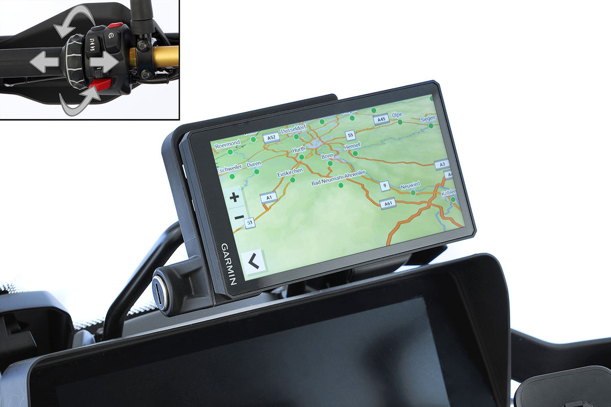 Plug & Ride adapter for Garmin zūmo XT2/XT3 on original BMW navigation mount