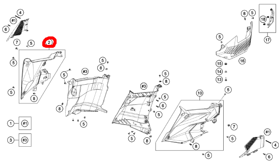 KTM Mask spoiler right cpl. 61908104033
