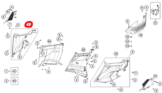 KTM Mask spoiler right cpl. 61908104033