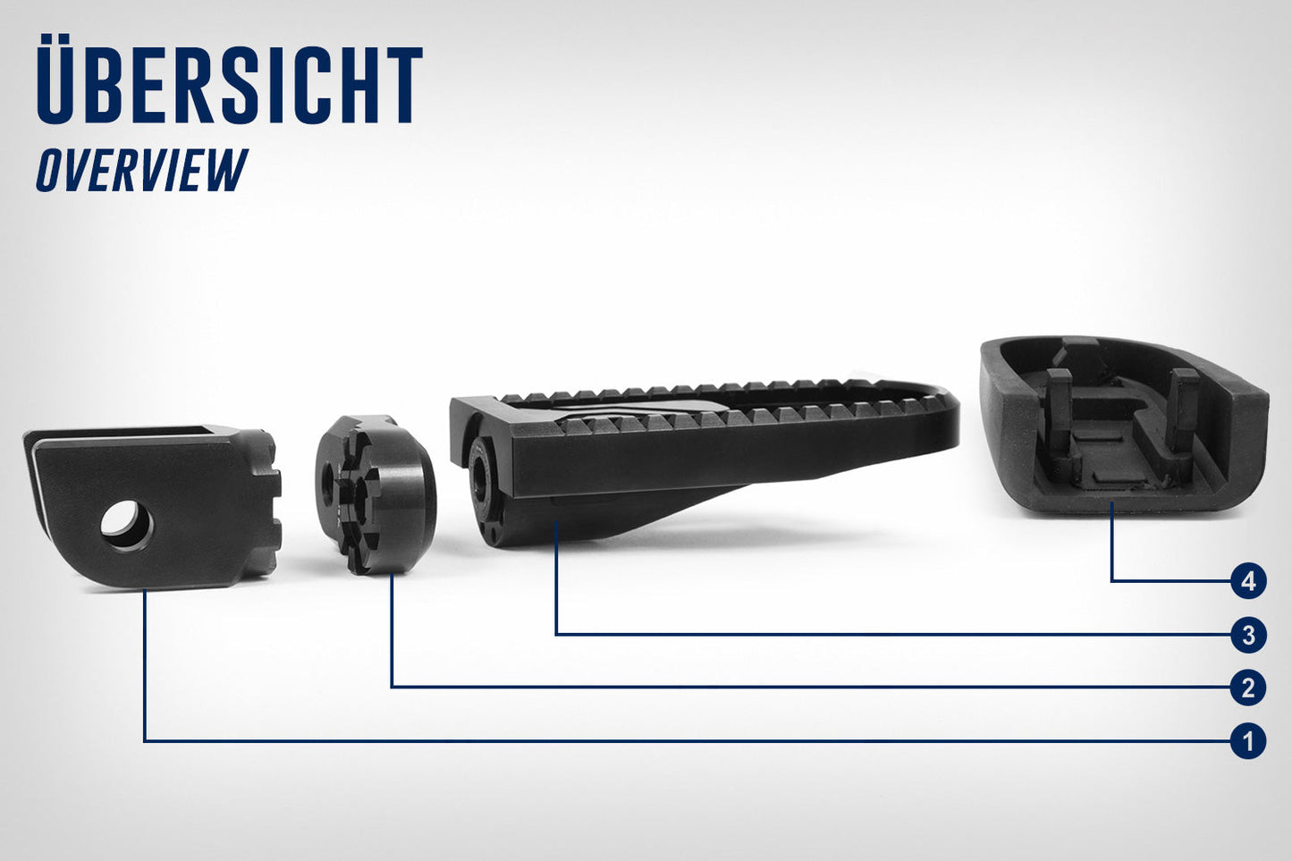 Vario footrest EVO1 (pair) - black