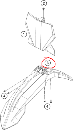 KTM Front fender 85 SX 47208010000EB