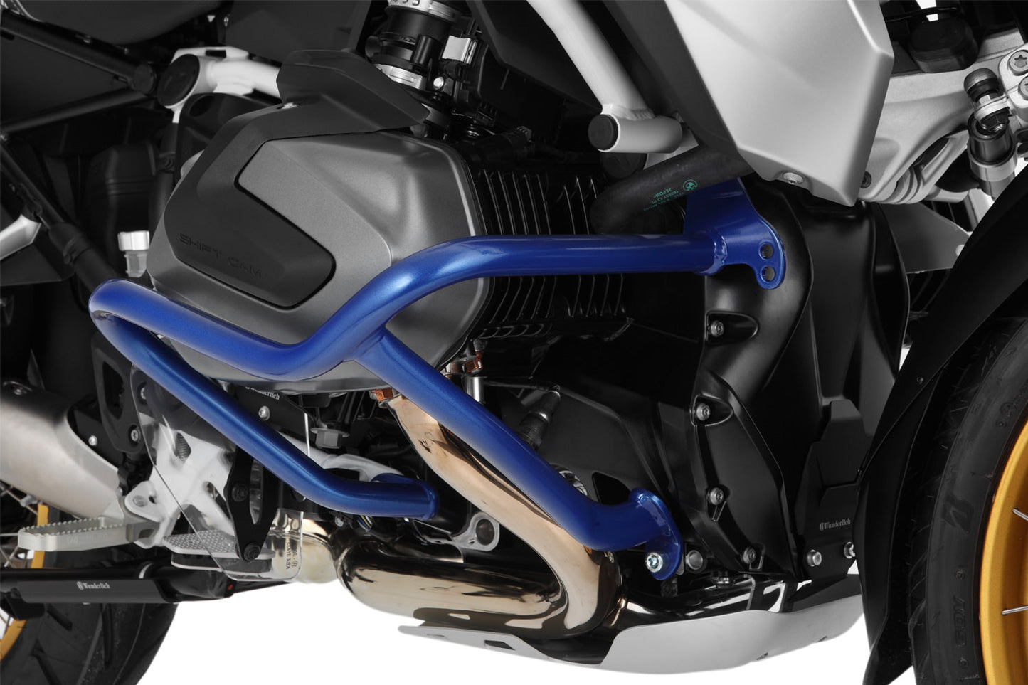 engine protection bar stainless steel - HP blue