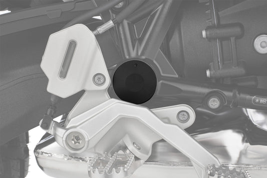 Swingarm Pivot Cover classic design - left - black