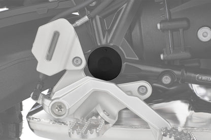 Swingarm Pivot Cover classic design - left - black
