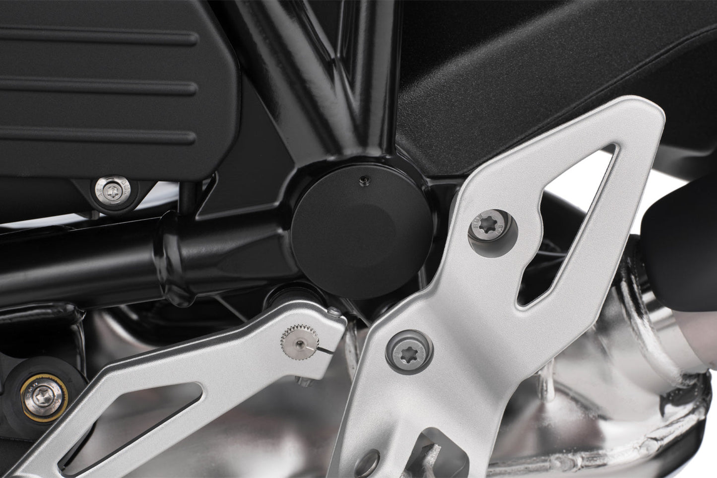 Swingarm Pivot Cover classic design - left - black