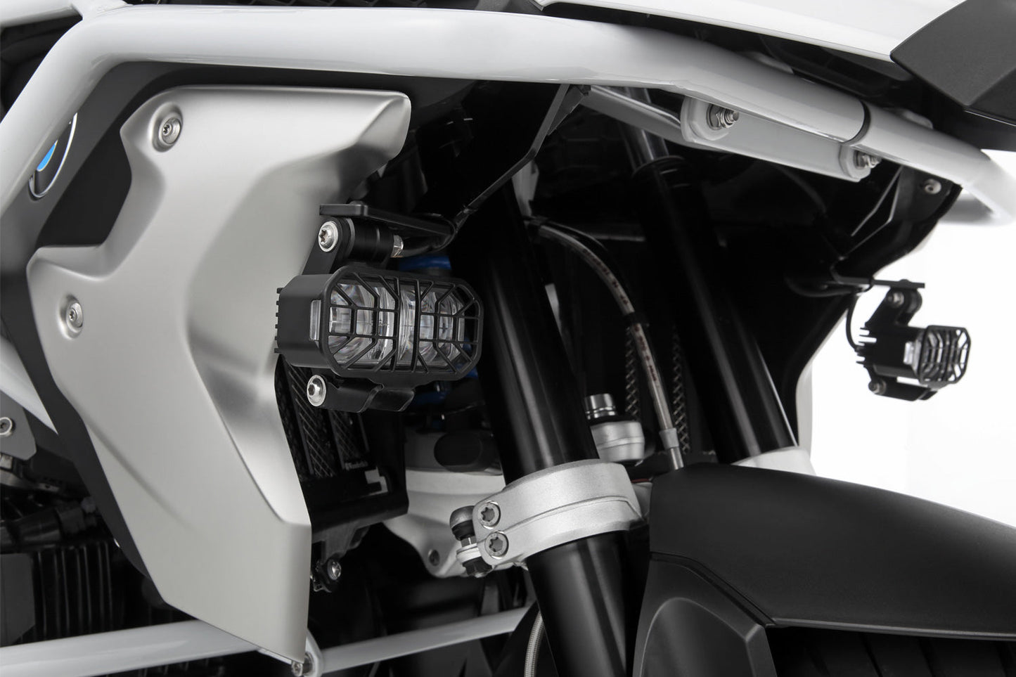 LED Auxillary headlight »MICROFLOOTER 3.0« - for protection bar mounting - black