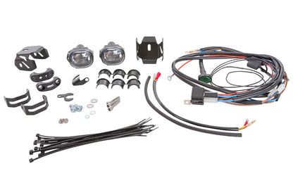 MICROFLOOTER LED auxiliary headlight for protection bar - black