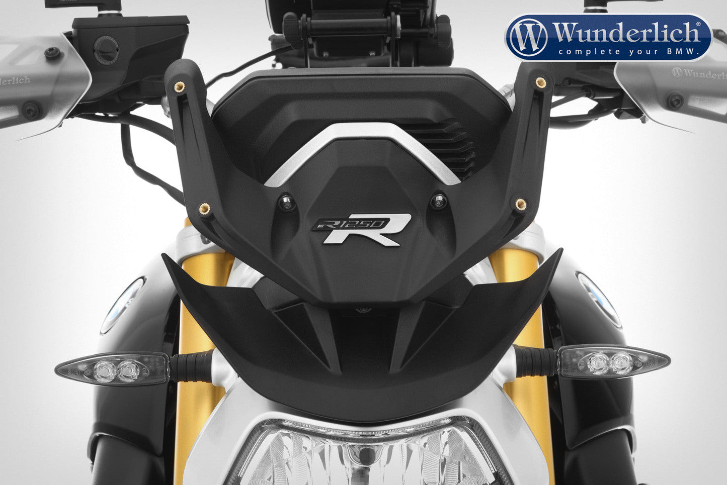 Mounting bracket for the “R-MARATHON” windshield for the BMW R 1250 R - black