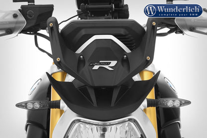 Mounting bracket for the “R-MARATHON” windshield for the BMW R 1250 R - black
