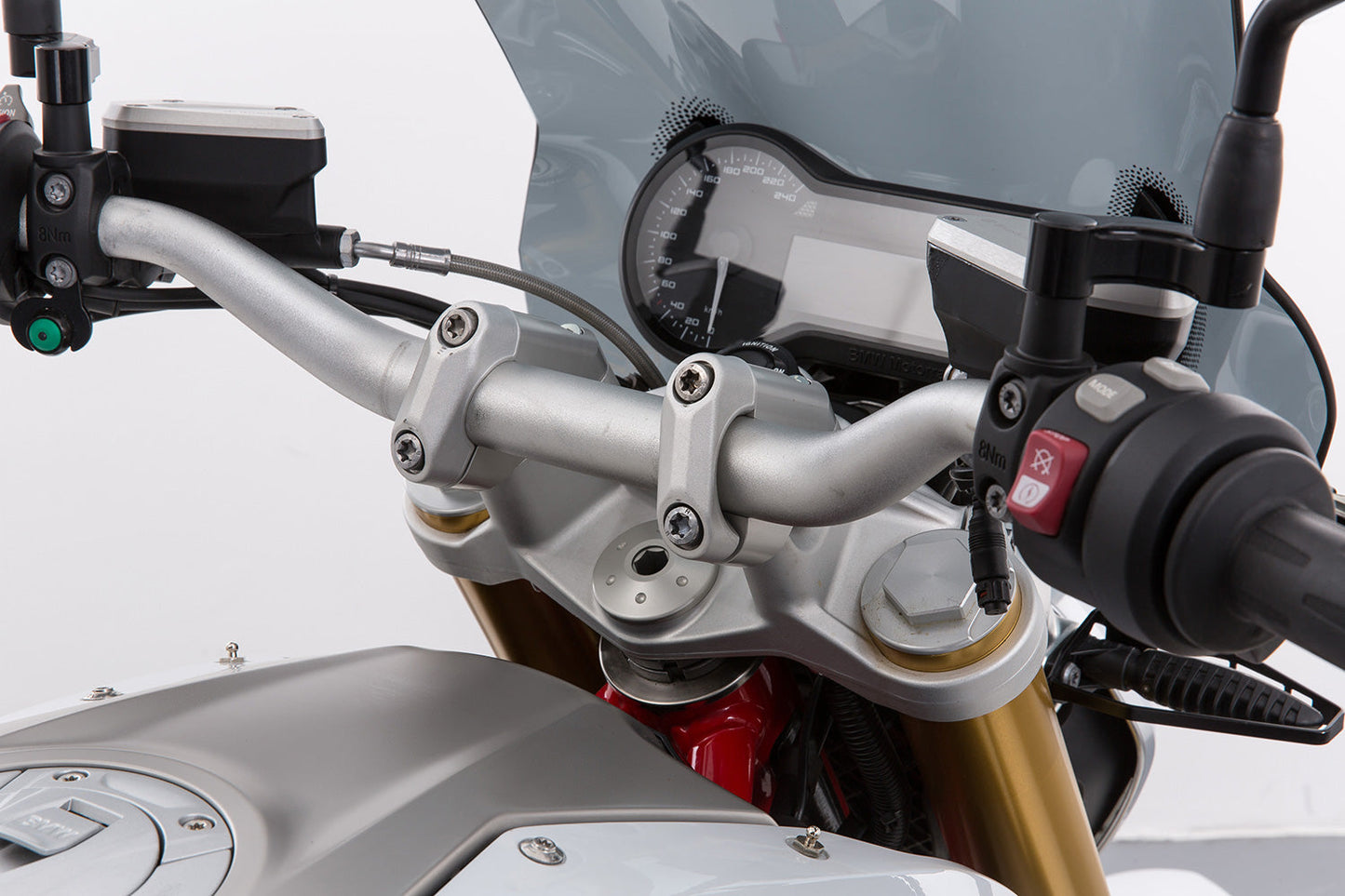Handlebar riser ERGO+ silver