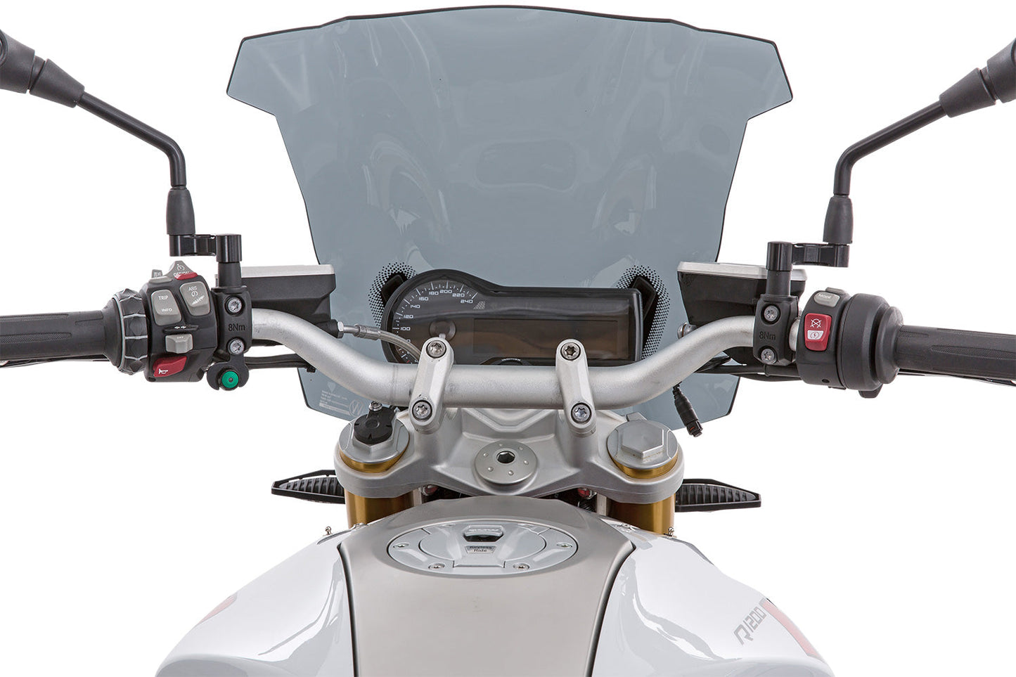 Handlebar riser ERGO+ silver