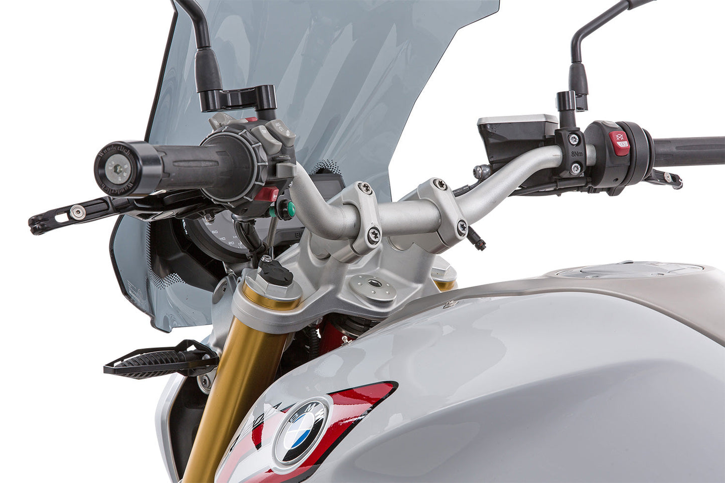 Handlebar riser ERGO+ silver