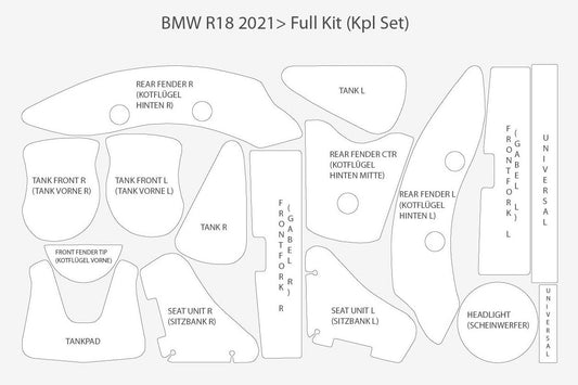 Complete paint protection set »PremiumShield« - clear
