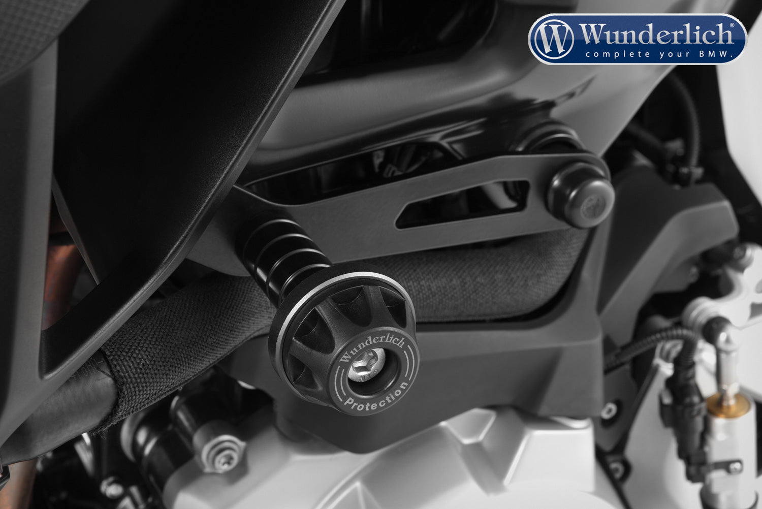 Wunderlich “DOUBLESHOCK” frame crash pad - black