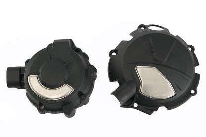 engine protective cover set for clutch and alternator - black