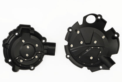 engine protective cover set for clutch and alternator - black