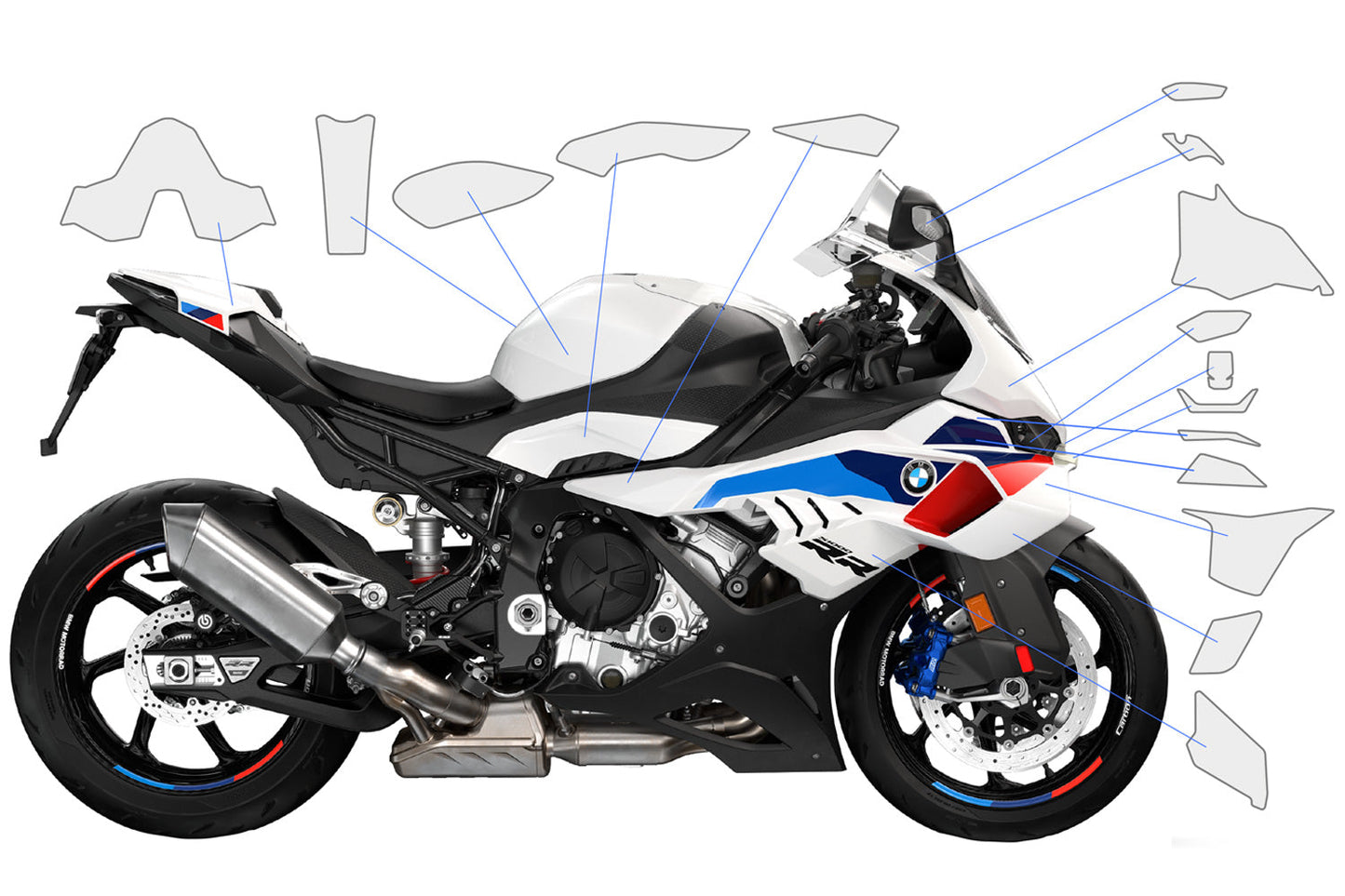Complete paint protection set PremiumShield S1000 RR 2025 on - clear