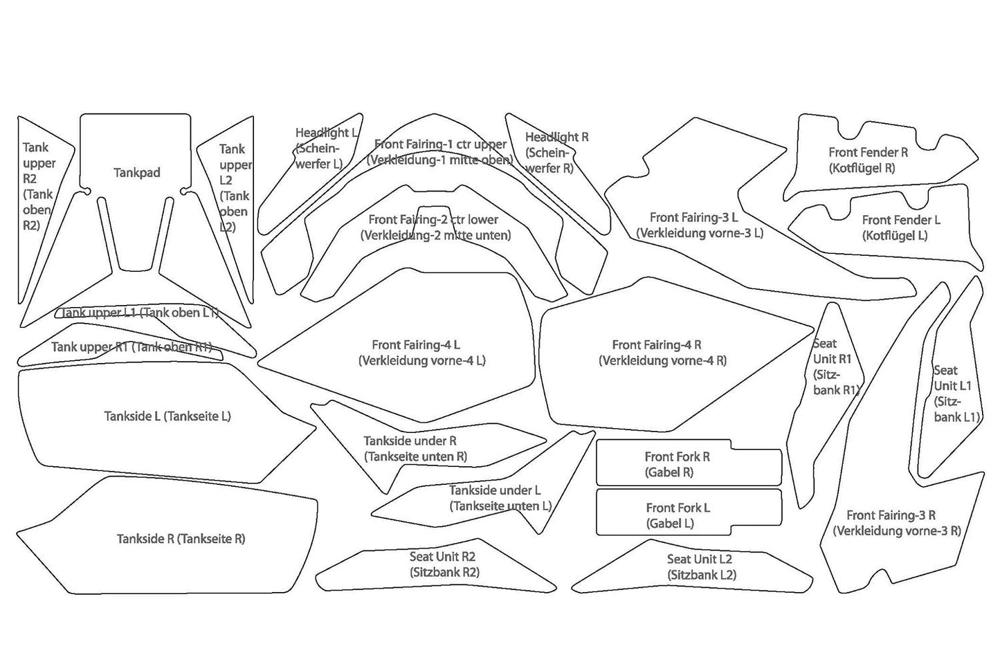 Complete paint protection set S 1000 XR (2024-) PremiumShield - clear