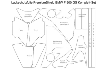 Complete paint protection set PremiumShield - clear