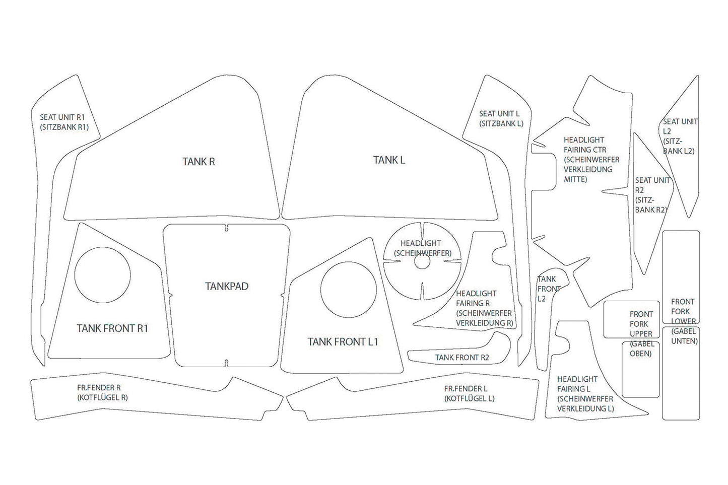 PremiumShield Paint Protection Film Complete Set – BMW R 12 G/S - clear
