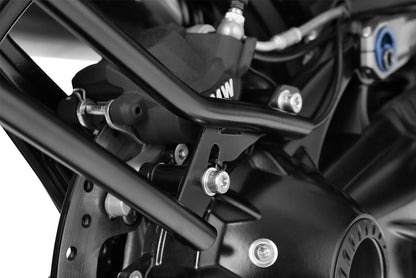 Swing arm number plate holder centered - black