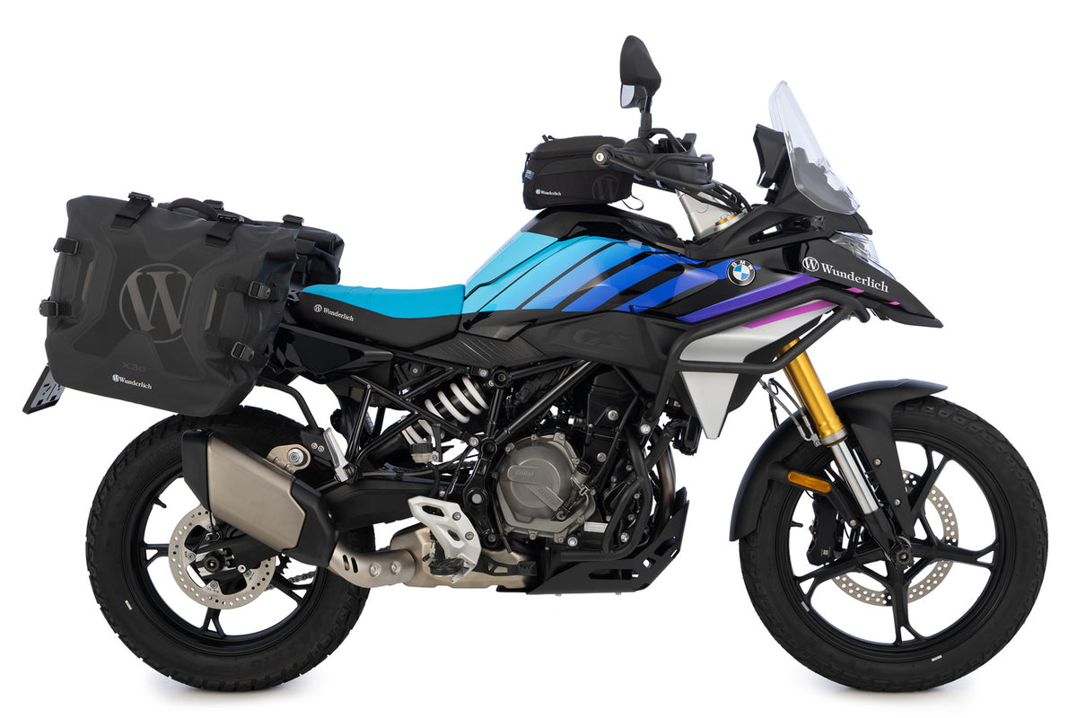 Wunderlich X waterproof side-bag luggage system with carrier for F 450 GS