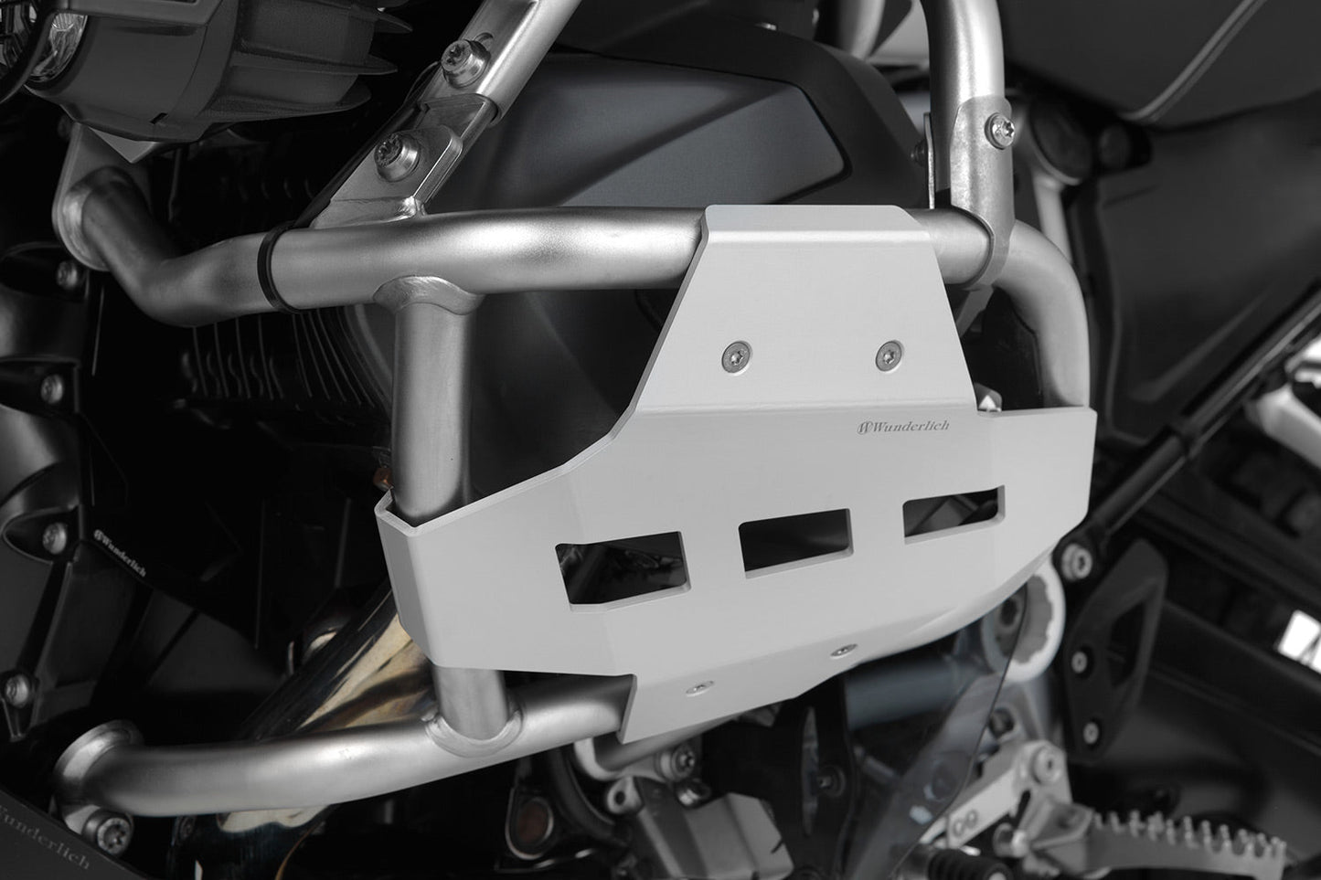 cylinder head protection for original engine protection bar -  silver