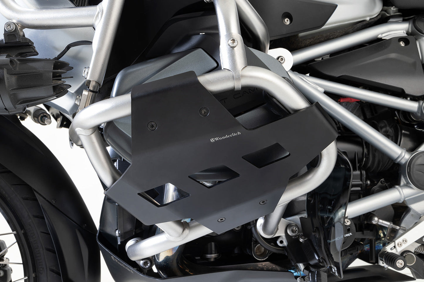 cylinder head protection for original engine protection bar - black