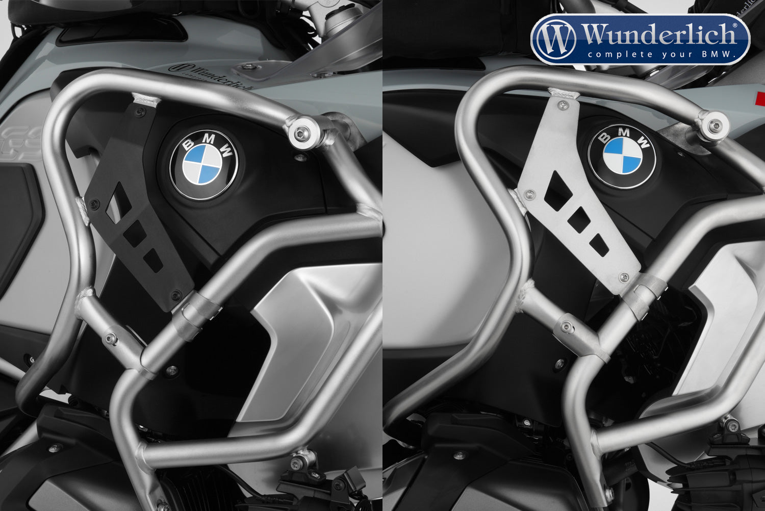 Wunderlich reinforcement bar for the tank protection bar R 1250 GS Adv - Set - stainless steel