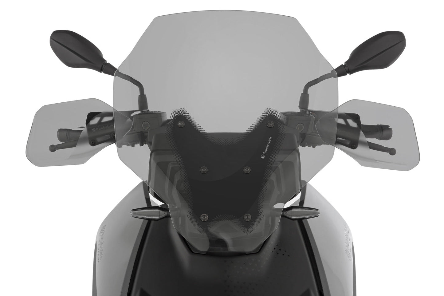 adapter set for hand guards and windshield - black