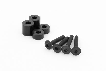 adapter set for hand guards and windshield - black