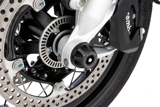 Axle protection pads DOUBLESHOCK R 12 / R 12 nineT - front - black
