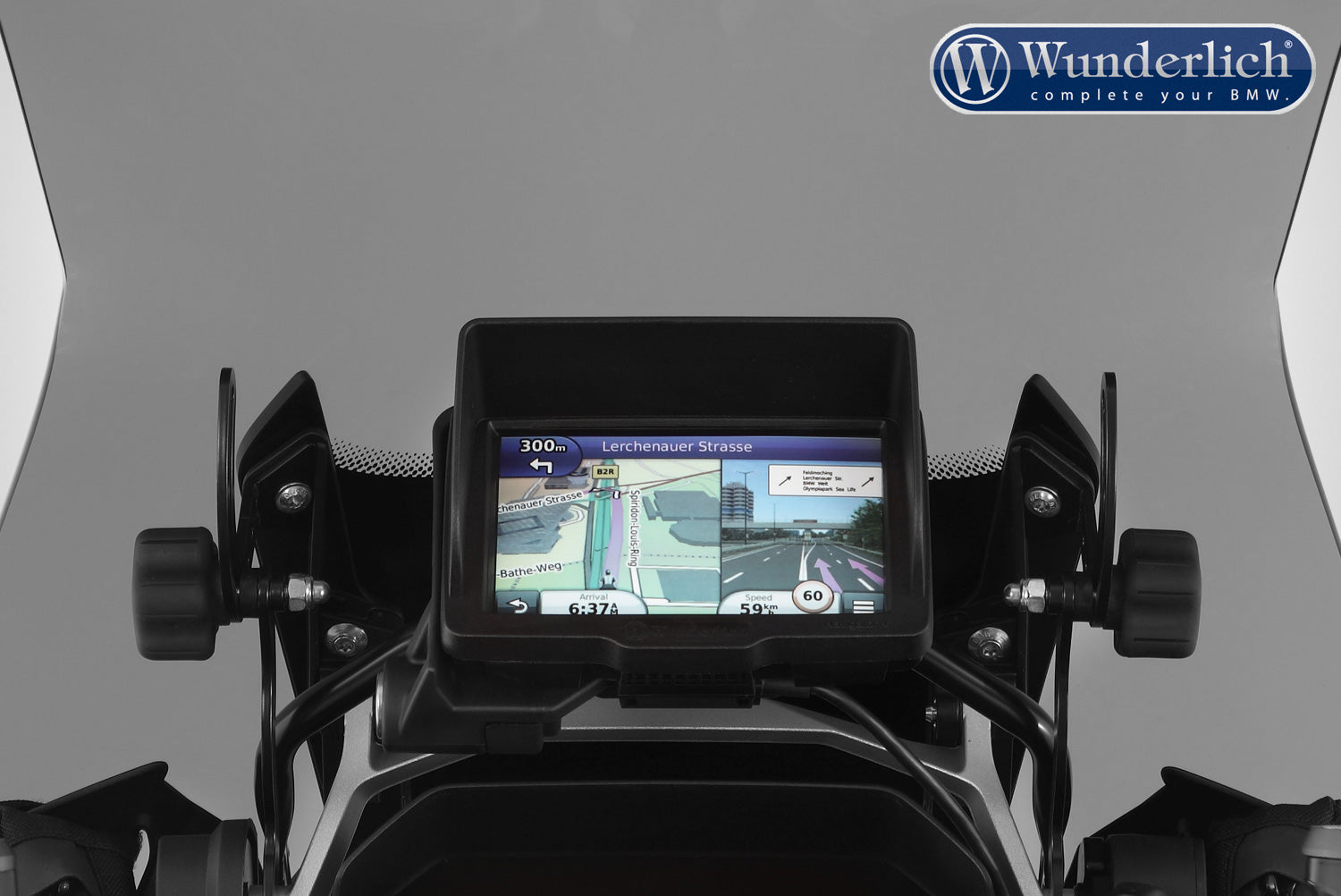 Wunderlich MARATHON windshield with windshield reinforcement - left and right - smoked grey