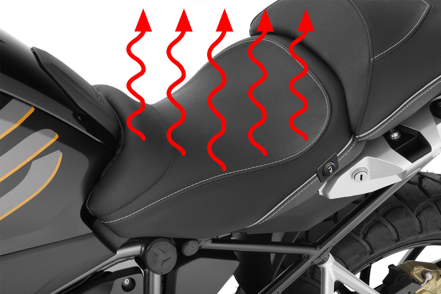 AKTIVKOMFORT rider seat with aftermarket seat heating - low - black