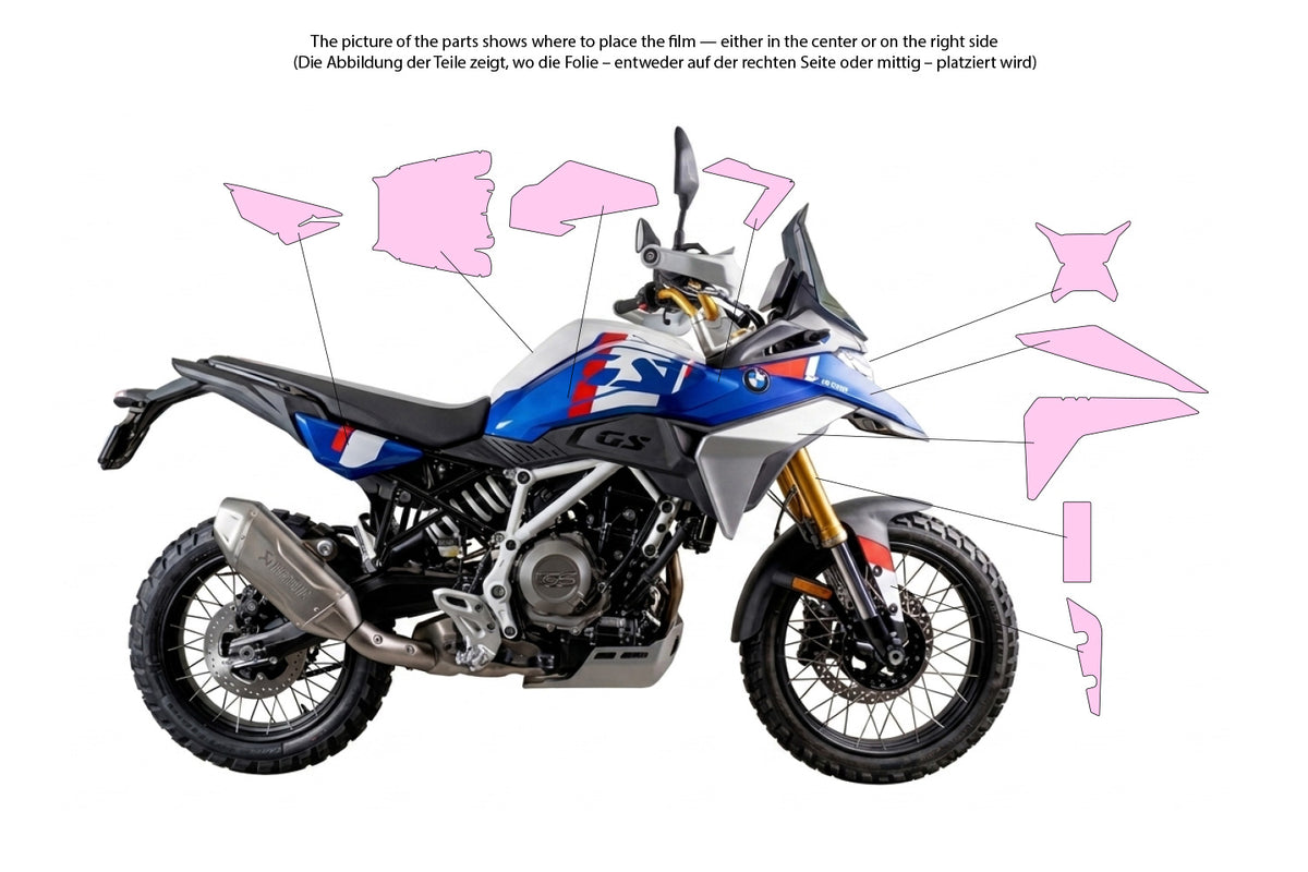 Complete paint protection film set F 450 GS