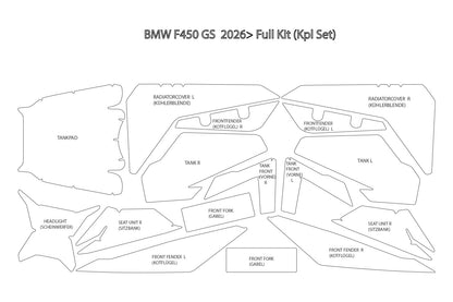 Complete paint protection film set F 450 GS