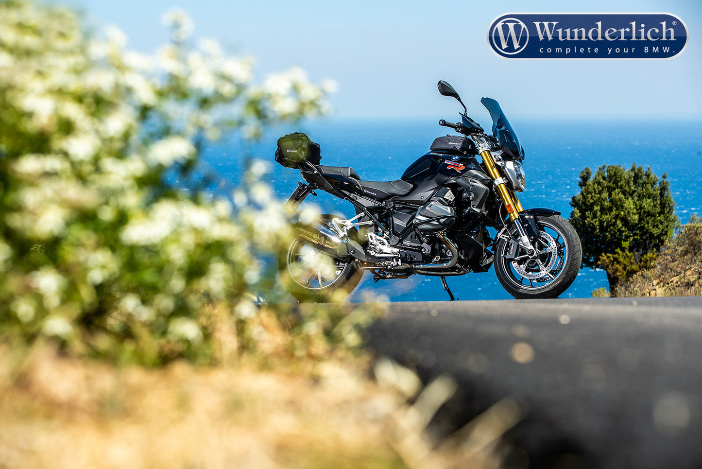 CamRack R 1250 R with BMW Sport Windshield - silver