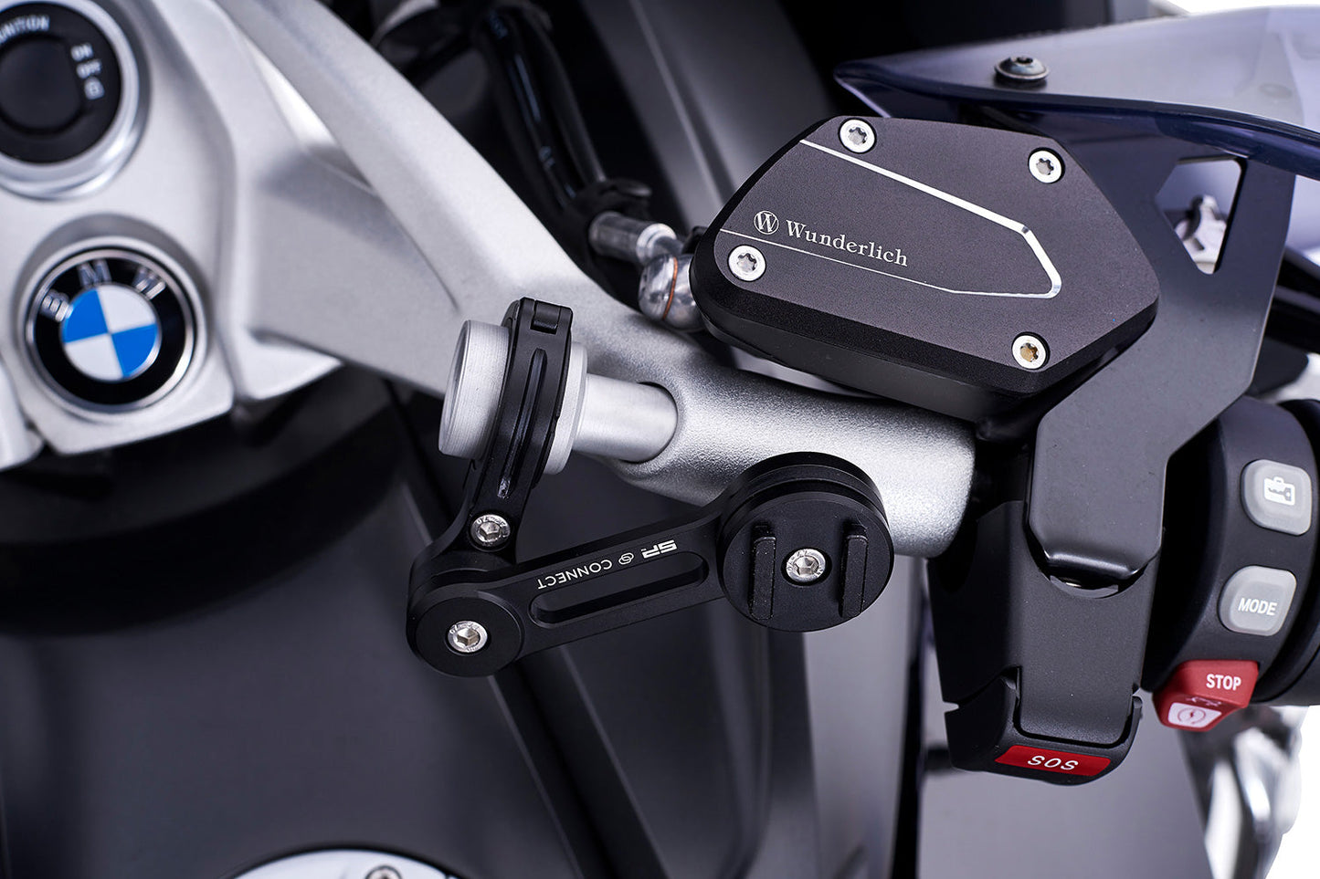 adapter for SP-Connect on stub handlebars - silver